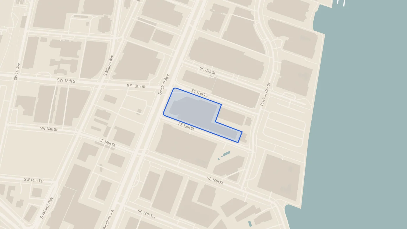 A Miami-Dade parcel highlighted in Orbis before the site-base drawing is prepared